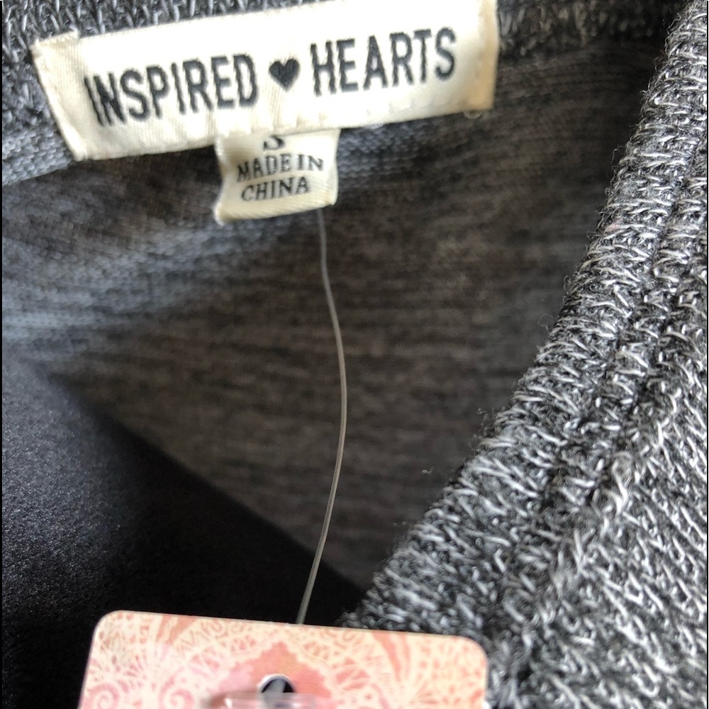 Inspired Hearts Sz Small Dark Gray Sweater Tunic